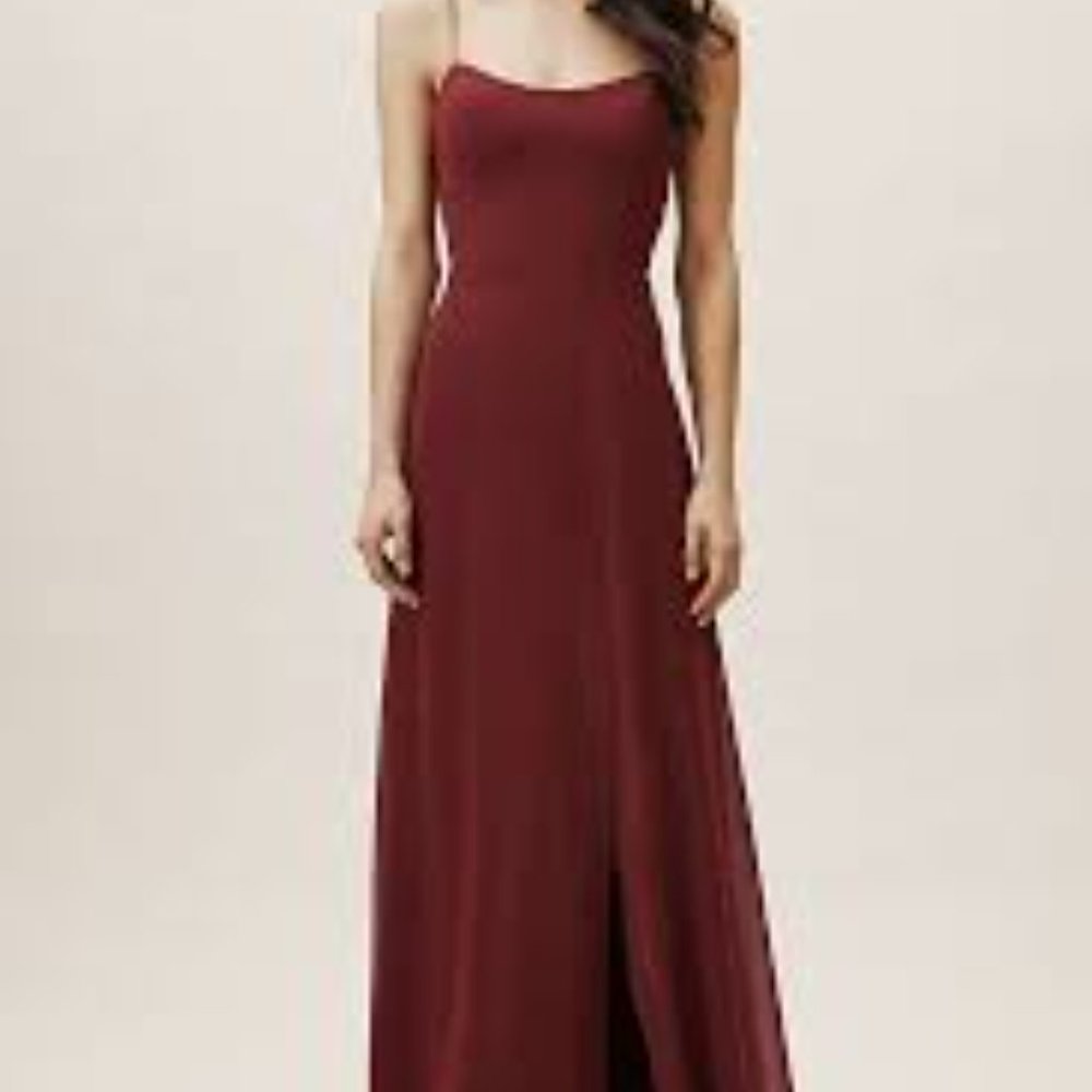 BHLDN Jenny Yoo Kiara bridesmaid dress in hibiscus - Picture 1 of 5